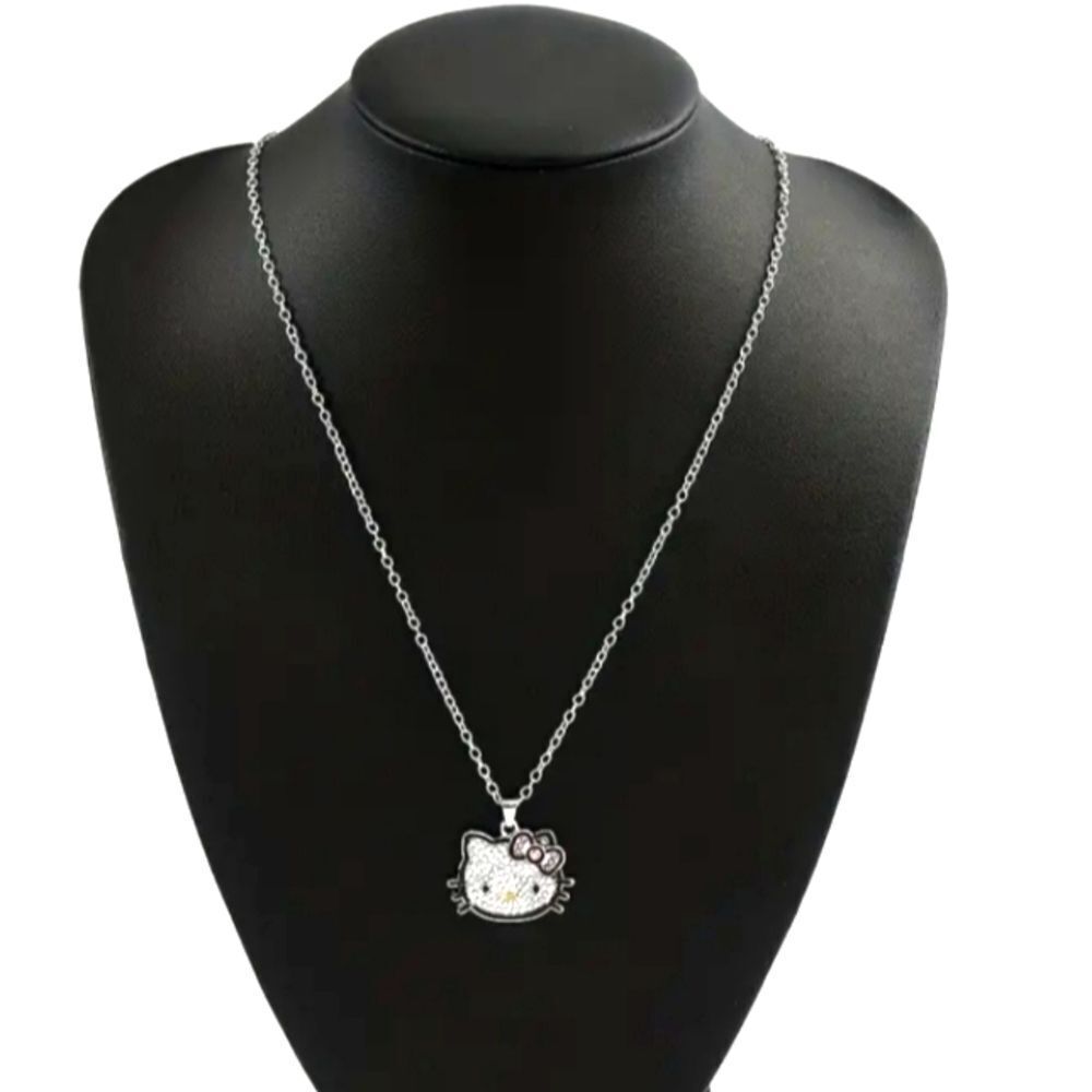 Elegant Kitty Charm Necklace For Adults And Kids - Picture 3 of 5